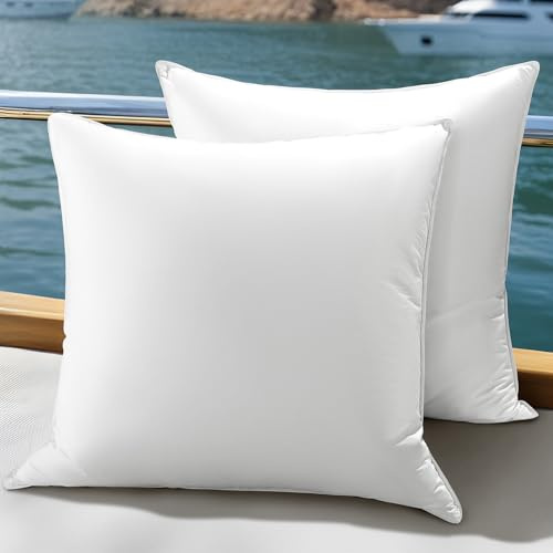 DEITAS Daunenkissen - 3-Kammer Design für optimalen Nackenstütz, weiche & atmungsaktive 100% Baumwollbezug, Bettkissen perfekt für Allergiker(Weiß,80x80 cm (2 Stück))