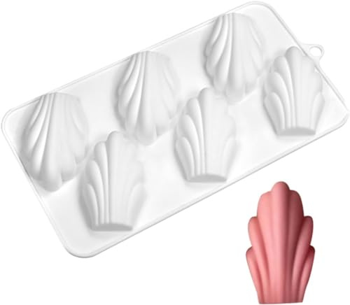 White Savarin Shaped Silicone Mold Fondant Chocolate DIY Mousse Cake Baking Decorating DIY Supplies Savalin/Madeleines Cake Silicone Mold Dessert Pastry and Baking