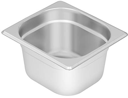 Royal Catering Contenitore Gastronorm Contenitore per Alimenti RCGN-1/6-100B (GN 1/6, 100 mm, Acciaio Inox)
