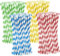 Pailles en papier, 300 pièces de pailles colorées, à boire flexibles, à boire en papier biodégradables, pour fêtes, mariages et occasions