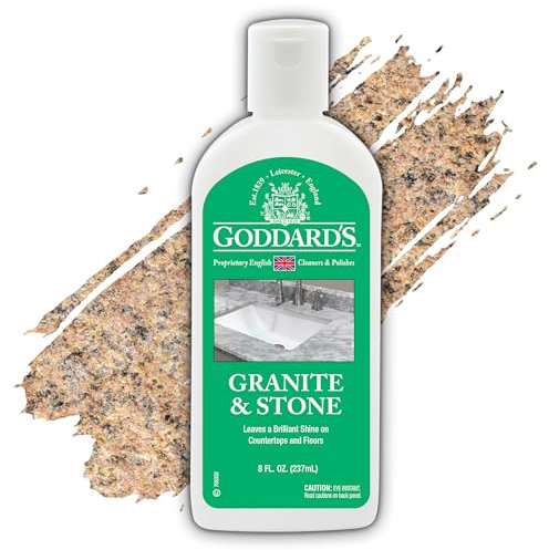 Goddard's Granite & Stone Cleaner – 237ml (8 fl oz) – Polishes & Protects Countertops & Floors – Marble, Granite, Stone Surfaces – Restores Shine – Easy to Use