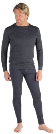 Socks Uwear Classic Mens Thermal Underwear Set Long Sleeve Top & Long John XXL Grey