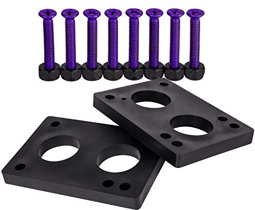 Cal 7 Skateboard 1/4 Riser Pads and 1.25 Hardware (Purple)