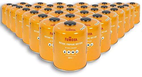 FUMOSA 36x Gaskartuschen Set für Weber Q100/1000-Serien, Performer & Go Anywhere, Ventilkartusche je 450g