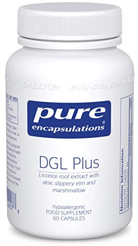 Pure Encapsulations DGL Plus - Licorice Root Extract with Aloe, Slippery Elm & Marshmallow Supplement, 60 Capsules