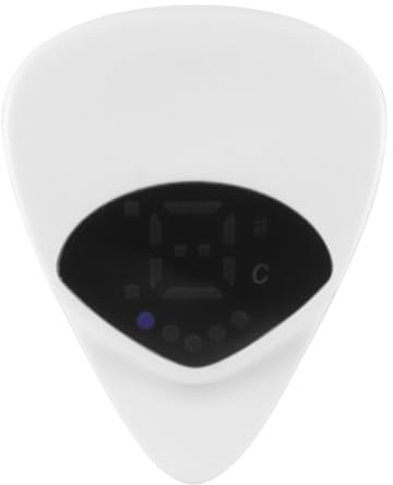 Hoite Afinador de púas de guitarra 2 en 1, afinador digital con pantalla y 12 ET, afinación de precisión con púa para instrumentos de cuerda, regalo para músicos, guitarras eléctricas y