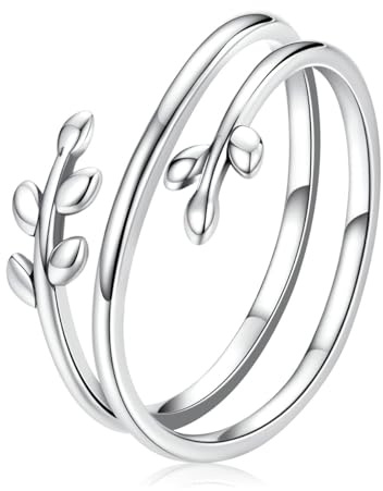 SOUTHPLUS Bague Argent 925 Pour Femme Filles, Empilable,Élégante,Bague de Fiançailles Femme, Bague d'Amitié, Cadeaux de Bijoux pour Fille, Mère, Copine
