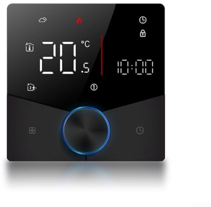 Termostato inteligente WiFi para calefacción por suelo radiante de 16 A, compatible con control de aplicación Tuya, controlador digital de temperatura para sistemas eléctricos, de agua o de caldera