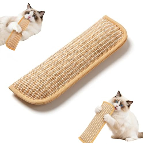 Natural Sisal Catnip Kicker Pillow, 2026 New Catnip Toys for Indoor Cats, Dual Hemp Rope Cat Chew Toy for Kittens & Adult Cats, Teething and Dental Care, Play and Stress Relief (M, 27 * 9 cm)