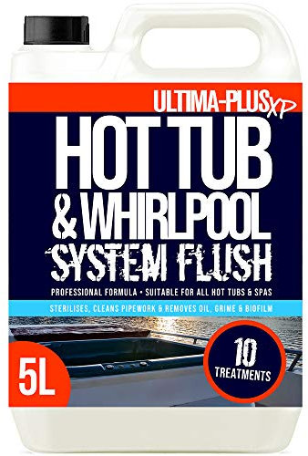 ULTIMA-PLUS XP Hot Tub and Whirlpool System Flush - Deeply Cleans to Remove Dirt & Grime From Pipework - Easy to Use Formula (5 Litres)
