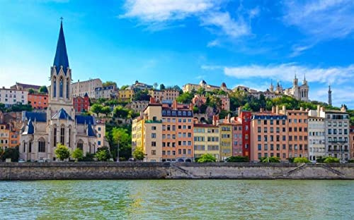 Peinture Lyon Ville Française Été Belle Ville Couleur Parler Peinture Par Numéros Bricolage Unique Toile Peinture À L'Huile Kit Peinture Numérique