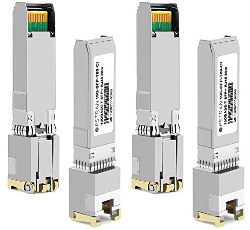 OPSTRAN 10GBASE-T SFP+ RJ45 Copper Transceiver Module Compatible with Cisco SFP-10G-T-80 10G SFP+ 80m Cat6a/7 4 Pack
