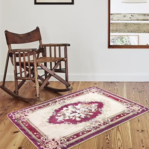 Terafeels Fußmatte Innen Moderne Muster Teppich Läufer Flur Extra Weich und Pflegeleicht Ideal als Bettvorleger im Schlafzimmer Küchenläufer oder für Wohnzimmer Größe: 60x100 cm, 07060