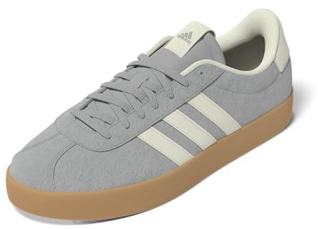 adidas Womens VL Court 3.0 Sportswear, Wonder Silver/Off White/Gum, 9.5