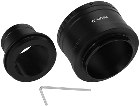 SG Store 1 Set T2-EOS M Kamera Teleskop Objektiv Mount Adapter mit 1,25 Zoll Teleskop Adapterring Kompatibel mit Canon EOS M M2 M3 M5 M6 M10 M50 M100 M200 Kamera