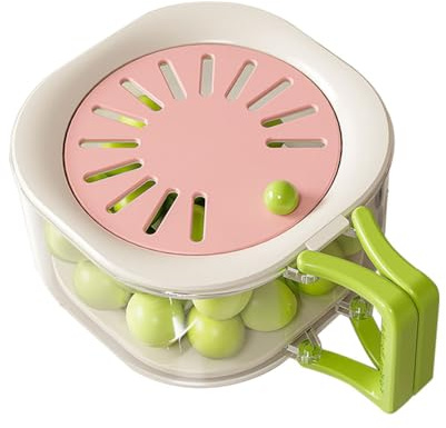 Cuenco de lavado de frutas, cesta de conservación desmontable con mango plegable oculto y tapa para lavar frutas y verduras y almacenamiento fresco