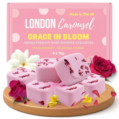 Shower Steamers Aromatherapy Set of 6 Shower Bombs for Women with Relaxing Scents for Stress Relief & Self Care – Steamy Spa Gift for Home Pampering, or Wellness Routines