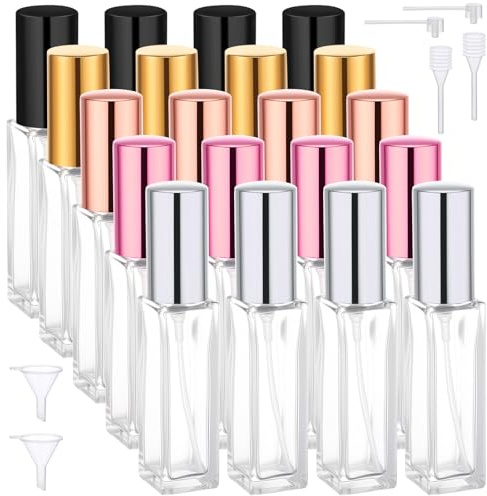 Segbeauty Atomizzatore Profumo, 20 Pezzi 10ml Contenitore Profumo da Viaggio, Bottiglia Spray Portatile in Vetro, con Imbuto, Pipetta, Testa a Pompa, per Borsa da Mano