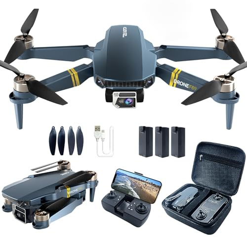 Drone pieghevole per principianti con fotocamera - 2650 ft di portata, 60+ min di volo, WiFi FPV, 4K HD, motore brushless, F89-IT-250715-2