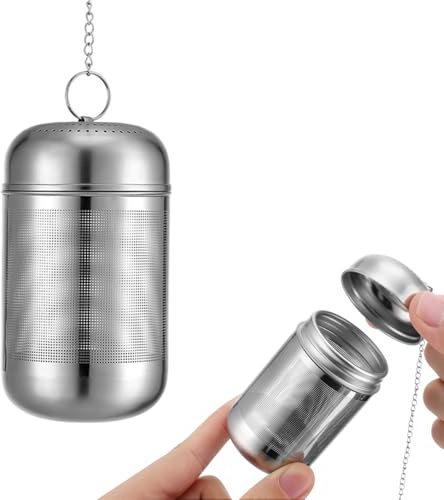 SHINEOFI Spice Ball for Cooking Stainless Steel Mesh Tea Strainer Hanging Seasoning Filter Basket for Meat Stews Soup and Herbal Infusions 3.74X1.97X1.97In