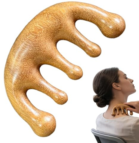 Trähuvudmassageborste Bärbar Vidtandad För Resa Och Daglig Användning | Huvudbottenmassageverktyg För Hårbottenmassage För Avkoppling Och Hårvårds Rutin Med Daglig Huvudvård