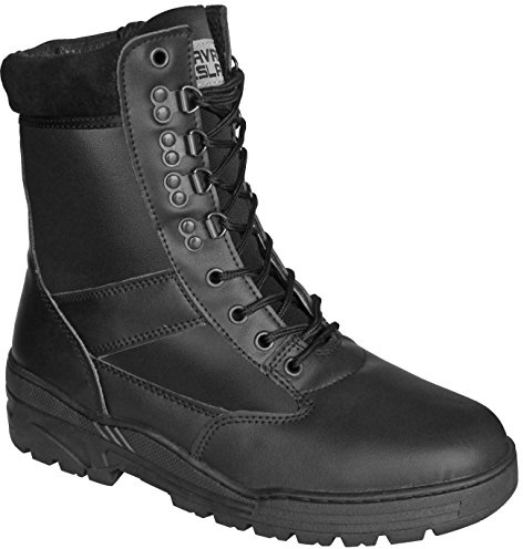 Savage Island Combat Boots Black Full Leather