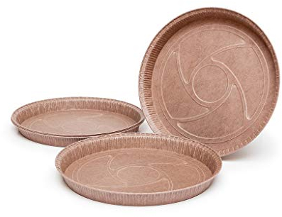 Ecopack, Set Teglie Monouso, per Crostate e Torte, in Carta Antiaderente, Made in Italy, Resistente Fino a 220°C, Linea Cotto con Amore, Dimensioni 24,8x2,5cm, 30 Pezzi