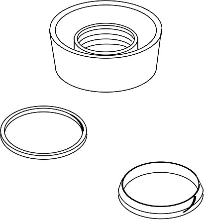 regiplast 300520 Überwurfmutter, mit Dichtung Ø 32 x 50 mm für Tank Europa
