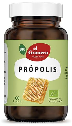 EL GRANERO INTEGRAL - Própolis Bio - 60 Cápsulas - Elaborado con Harina de Algarroba y Propóleo - Alto Contenido en Vitaminas - Ayuda a Reforzar el Sistema Inmune