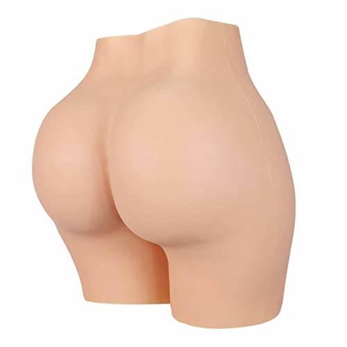RTIA Vollsilikon-Po-Höschen Gepolsterte Push-Up-Hose Gesäß Hüften Body Shaper Enhancer Butt Lifter Shaper Control Shorts,Braun