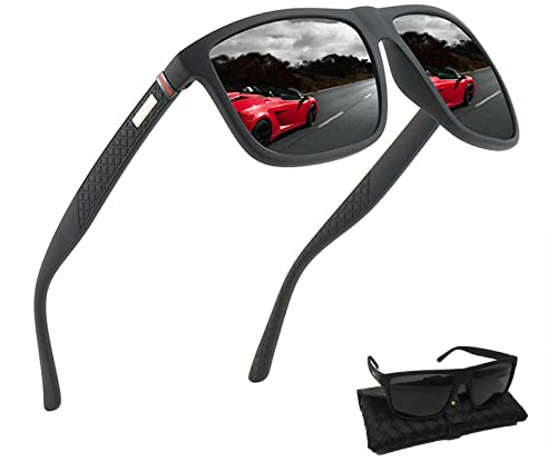 Brateuanoii Retro polariserade solglasögon för män och kvinnor - UV400-skydd för utomhussporter, skidåkning, fiske, cykling, strand