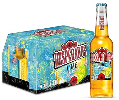 Desperados cerveza Lima Caja 4 Packs Botella, 6 x33cl