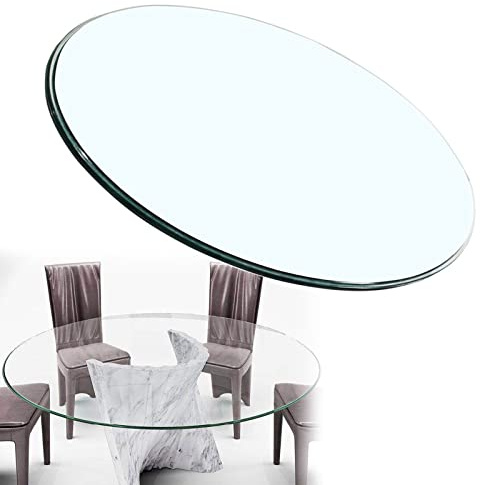 WORDFUN Cristal Redondo Tablero De Mesa Templado, Cristales para Mesas, Resistente A Los Impactos, 14-40 Pulgadas, Cristales A Medida, para Mesas De Hotel, Banquetes Y Familiares