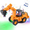 Funmo Bagger Spielzeug,Bagger Kinder,Baustellenauto Kinder,Auto Kinderspielzeug Bagger,Mit Lichtern und Mehreren Musikstücken für Kinder im Alter von 3 4 5 6 7 Jahren(Bagger)