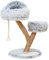 Fudajo Kratzbaum Zweigdesign mit Katzenhöhle 80 cm, Designer Katzenkratzbaum mit Plüsch und Birnbaumholz, Katzenbaum aus Holz mit Kratzmatte