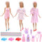Festfun Kleidung für Puppen 19 Puppenkleidung enthält Bademantel Pyjamas Badetuch Zubehör Schuhe Pantoffeln für 11,5 Zoll 30 cm Mädchen Puppen