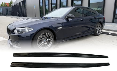 MpTuned Bas de Caisse latéraux Noirs Brillants pour Série 5 F10 F11 2009-2016 518i 520i 530i 535i 540i 518d 520d 530d 535d Tuning