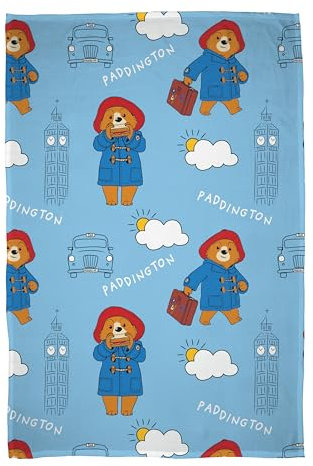 Paddington Bear Officially Licensed Fleece Blanket | Skyline London Design Super Soft Warm Throw | Perfect For Kids Bedrooms, Camping & Sleepovers | Size 100 x 150cm | Blue