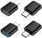 NXPUXP Adaptador USB 3.0 Hembra a USB-C Macho,Aluminum OTG Adapter,Adecuado para Teléfonos Inteligentes,Ordenadores,Consolas de Juegos,Etc.(Paquete de 4)