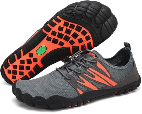 SAGUARO Zapatillas Barefoot Hombre Escarpines Secado Rápido Zapatos de Agua Ligeras Transpirable Calzado Descalzo Minimalistas Antideslizantes, Gris, 43 EU