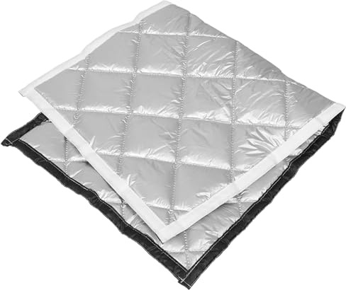 Tenda Fonoassorbente Oxford Argento per Porte e Finestre | Isolamento Termico, per Uffici e Camera da Letto, Uso Quattro Stagioni
