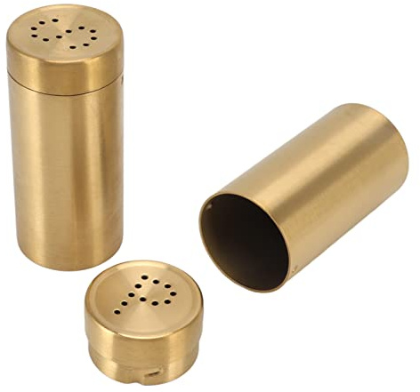 Aumotop Bottiglia Shaker per Condimento in Barattolo di Spezie in Acciaio Inossidabile Dorato per Sale, Zucchero, Paprika, Facile da Usare Accessori da