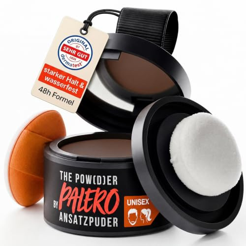 PALERO Poudre de racine | Correcteur capillaire de qualité supérieure pour épaissir les cheveux | Unisexe | Poudre capillaire imperméable | Cacher les racines des cheveux, couvrir les zones claires et