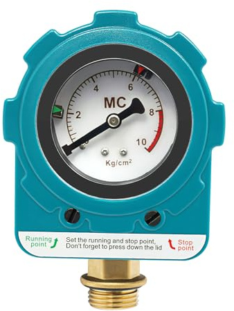 Interruptor de presión NPT1/2'' regulador de presión de agua, control de bomba, interruptor de presión de bomba para bombas sumergibles, bombas autocebantes, bombas de chorro