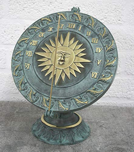 H. Packmor GmbH Bronzefigur Sonnenuhr mit Sonnenmotiv