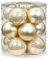 MAGIC Weihnachtskugeln Glas 8cm 12 STK. Christbaumkugeln Farbe: Perle - Champagner Opal/matt