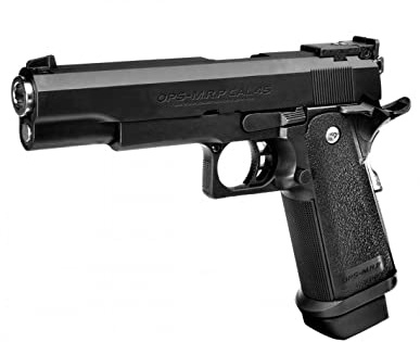 Pistola de Airsoft de Gas blowback hi-Capa 5.1 Government en Color Negro TM. Potencia < 1 J