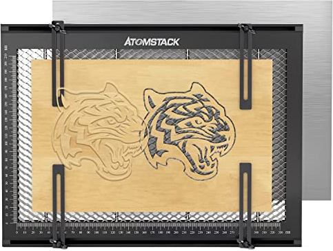 ATOMSTACK Table de Travail Honeycomb pour Machine à Graver Laser - Protection du Module, Plan de Travail en Nid d'Abeille avec Support pour Graveur CO2 - 380 x 284 x 22 mm