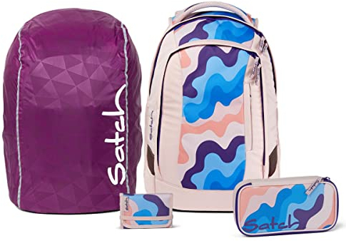 satch Sleek Streetwalk Edition Schulrucksack Set 4tlg. (Candy Clouds)