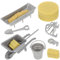 VILLCASE 8pcs Play Farm Figures Accessories Toy Set, Miniature Farm Tools Toys Set, Includes Hay Feed Trough Bucket and Cart, Ideal for Kids Toddlers